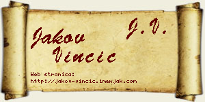 Jakov Vinčić vizit kartica